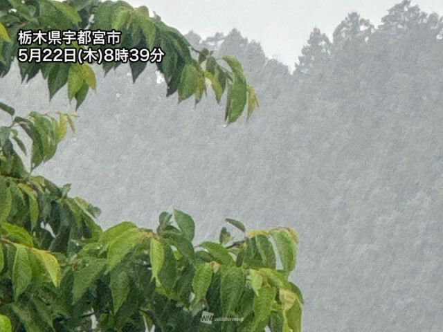 北関東で局地的に雨雲が発達　午後も大気の状態が不安定