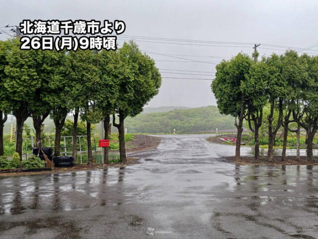 北海道は冷たい雨の週明け　午後は天気が回復へ
