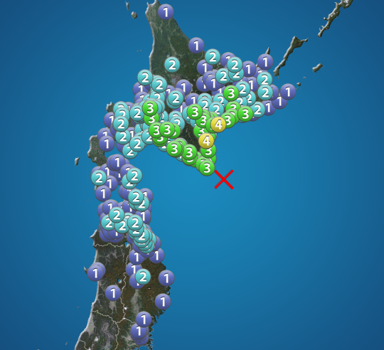 北海道 十勝沖でM6.3の地震　最大震度4　津波被害の心配なし