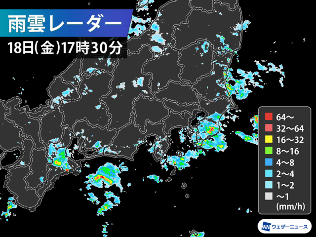 千葉や茨城は明朝にかけて大雨のおそれ