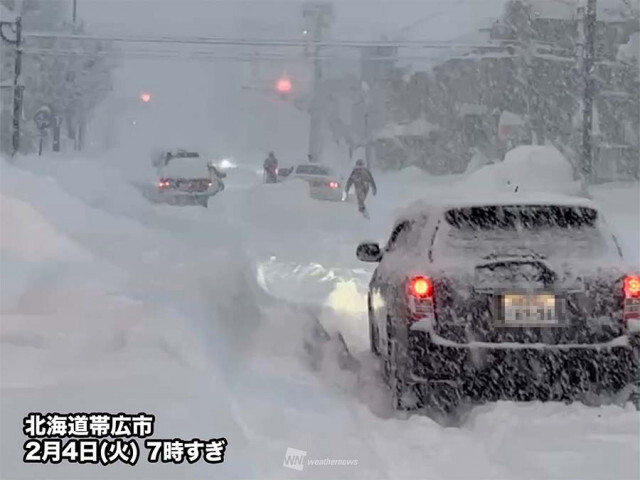 北海道・道東で記録的大雪　帯広など一晩で100cm超の積雪