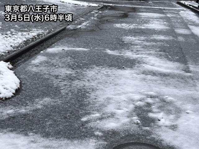 連日雨や雪の関東　通勤・通学時は足元に注意