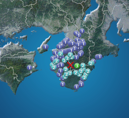 和歌山県南部でM4.1の地震　奈良県十津川村で震度3　津波の心配なし