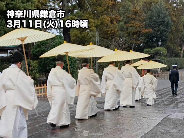 東海は一日を通して傘が活躍　関東も夜は各地で雨に