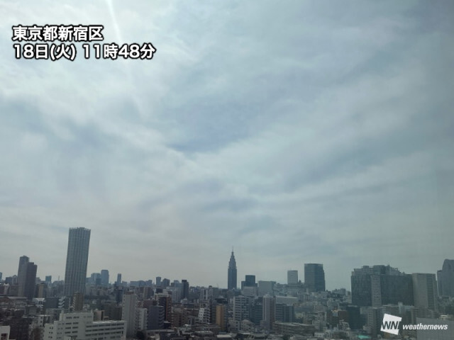 関東はにわか雨や雪に注意　夜遅くからは本降りになり雪も