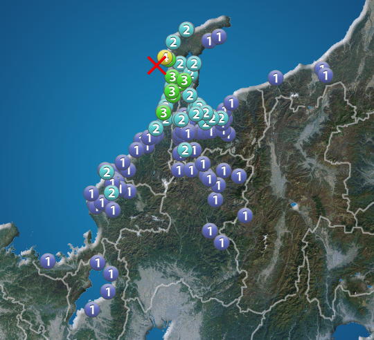 石川県能登半島沖でM4.7の地震　志賀町で震度4　津波の心配なし