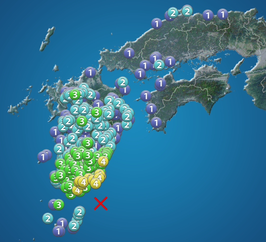 大隅半島東方沖でM6.0の地震　宮崎・鹿児島で震度4　津波の心配なし