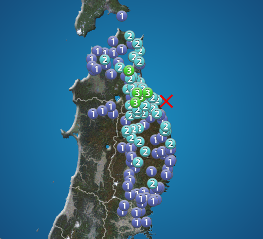 岩手県沖でM4.4の地震　青森県で震度3　津波の心配なし